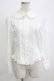 画像1: Innocent World / トーションレース丸衿ブラウス M オフ H-25-12-23-1050-IW-BL-NS-ZH (1)