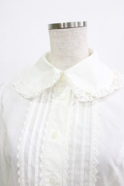 画像4: Innocent World / トーションレース丸衿ブラウス M オフ H-25-12-23-1050-IW-BL-NS-ZH