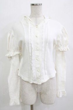 画像1: BABY,THE STARS SHINE BRIGHT / いちごレースのうさみみカーディガン Free オフ白 H-25-12-23-1054-BA-TO-NS-ZH