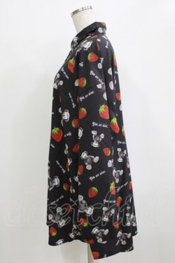 画像2: Jamie エーエヌケー / ストロベリーベアビッグシャツ M ブラック H-25-12-23-1055-LO-BL-NS-ZH