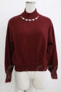 MAJESTIC LEGON / ニットプルオーバー M ワイン H-25-12-23-1057-LO-OP-NS-ZH