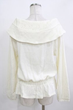 画像3: axes femme / 襟刺繍オフショルプルオーバー M オフ H-25-12-23-1058-AX-TO-NS-ZH