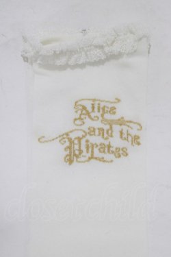 画像2: ALICE and the PIRATES / A/Pロゴ小レースオーバーニーソックス  オフ白 H-25-12-23-1062-PA-ZA-NS-ZH