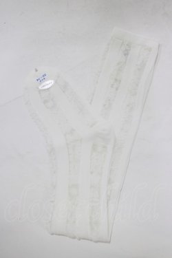 画像1: ALICE and the PIRATES / A/Pストライプロゴシールスーオーバーニーソックス  オフ白 H-25-12-23-1064-PA-ZA-NS-ZH