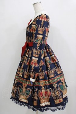 画像2: Angelic Pretty / British Crownワンピース FREE ネイビー H-25-12-23-1007-AP-OP-YZ-ZH