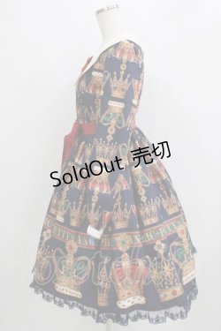 画像2: Angelic Pretty / British Crownワンピース FREE ネイビー H-25-12-23-1007-AP-OP-YZ-ZH