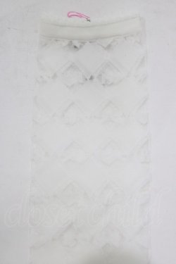 画像2: BABY,THE STARS SHINE BRIGHT / BABYダイヤ柄シースルーオーバーニーソックス  オフ白 H-25-12-23-1066-BA-ZA-NS-ZH