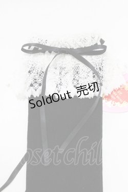 画像2: BABY,THE STARS SHINE BRIGHT / リボン通しレースオーバーニーソックス  ブラック H-25-12-23-1068-BA-ZA-NS-ZH