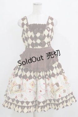 画像1: BABY,THE STARS SHINE BRIGHT / ALICE'S Marchin' Cookie Flavour柄シェルシージャンパースカート Free ブラウン H-25-12-23-1009-BA-OP-NS-ZH