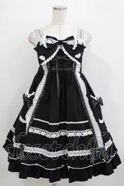 画像1: BABY,THE STARS SHINE BRIGHT / くみゃちゃんのHeart Sugar Decorationジャンパースカート Free ブラック H-25-12-23-1010-BA-OP-NS-ZH