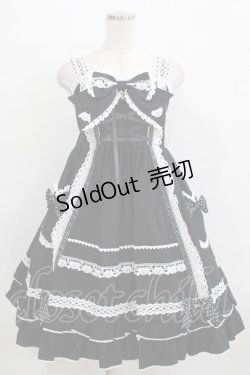 画像1: BABY,THE STARS SHINE BRIGHT / くみゃちゃんのHeart Sugar Decorationジャンパースカート Free ブラック H-25-12-23-1010-BA-OP-NS-ZH