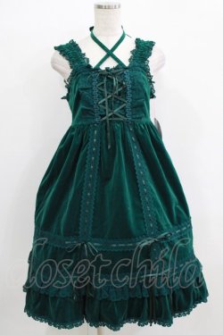 画像1: BABY,THE STARS SHINE BRIGHT / 別珍ベビードールジャンパースカート Free グリーン H-25-12-23-1002-BA-OP-NS-ZH