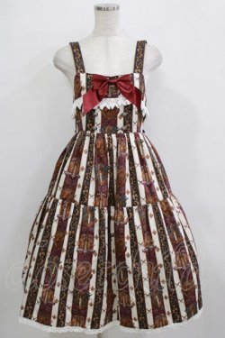 画像1: ALICE and the PIRATES / St.Lily Wolf〜狼騎士と百合の誓い〜柄ジャンパースカートII Free ボルドー H-25-12-23-1012-PA-OP-NS-ZH