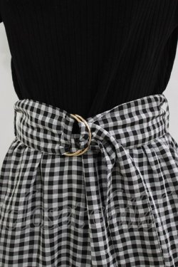 画像4: axes femme / ベルト付ドッキングワンピース M ブラック/ギンガム H-25-12-23-1014-AX-OP-NS-ZH