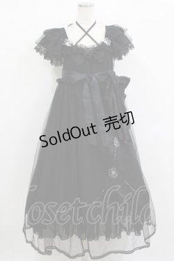 画像1: BABY,THE STARS SHINE BRIGHT / La fleurieシフォンワンピース Free ブラック H-25-12-23-1015-BA-OP-NS-ZH