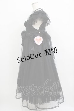 画像2: BABY,THE STARS SHINE BRIGHT / La fleurieシフォンワンピース Free ブラック H-25-12-23-1015-BA-OP-NS-ZH
