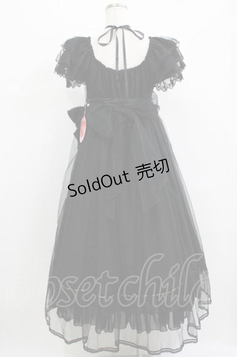 画像3: BABY,THE STARS SHINE BRIGHT / La fleurieシフォンワンピース Free ブラック H-25-12-23-1015-BA-OP-NS-ZH (3)