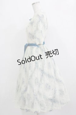 画像2: Innocent World / フラワーチュールワンピース M 生成り/ブルー H-25-12-23-1017-IW-OP-NS-ZH