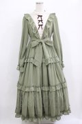 axes femme kawaii / クラシカルフリルロングワンピ M グリーン H-25-12-23-1020-AX-OP-NS-ZH