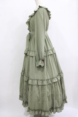 画像2: axes femme kawaii / クラシカルフリルロングワンピ M グリーン H-25-12-23-1020-AX-OP-NS-ZH