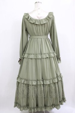 画像3: axes femme kawaii / クラシカルフリルロングワンピ M グリーン H-25-12-23-1020-AX-OP-NS-ZH