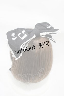 画像2: metamorphose / 音符刺繍入りリボンヘッドドレス  ブラック H-25-12-24-004-ME-AC-NS-ZH