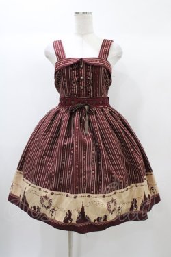 画像1: axes femme / ディズニーコレクション~美女と野獣~シルエット柄キャミワンピース M ワイン H-25-12-24-031-AX-OP-NS-ZH