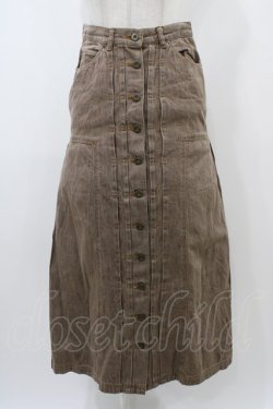 画像1: PINK HOUSE / デニムスカート M ブラウン H-25-12-24-038-LO-SK-NS-ZH