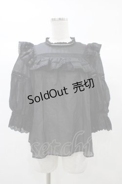 画像1: Angelic Pretty / Romantic Laceブラウス Free ブラック H-25-12-24-047-AP-BL-NS-ZH