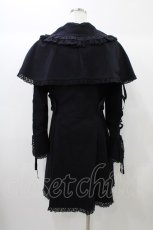 画像2: metamorphose / 刺繍入りケープ付スプリングコート Free ブラック H-25-12-24-049-ME-CO-NS-ZH (2)