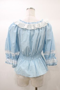 画像2: Angelic Pretty / Resortブラウス（ギンガム） Free サックス H-25-12-24-052-AP-BL-NS-ZH