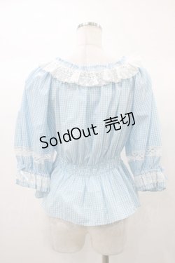 画像2: Angelic Pretty / Resortブラウス（ギンガム） Free サックス H-25-12-24-052-AP-BL-NS-ZH