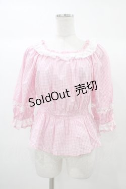 画像1: Angelic Pretty / Resortブラウス（ギンガム） Free ピンク H-25-12-24-053-AP-BL-NS-ZH