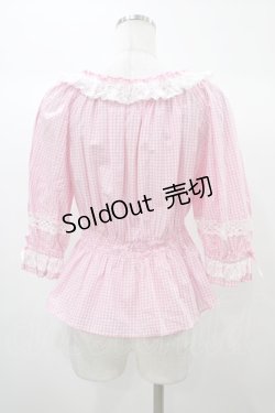 画像2: Angelic Pretty / Resortブラウス（ギンガム） Free ピンク H-25-12-24-053-AP-BL-NS-ZH