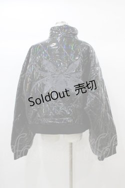 画像2: Favorite / さろきちさんコラボグッズ エナメル ・キルティング・ブルゾン Free ブラック H-25-12-24-059-LO-JA-NS-ZH