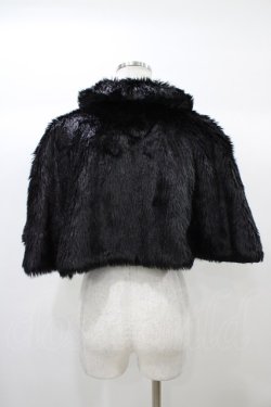 画像2: metamorphose / フェイクファーミニマント Free ブラック H-25-12-24-060-ME-JA-NS-ZH