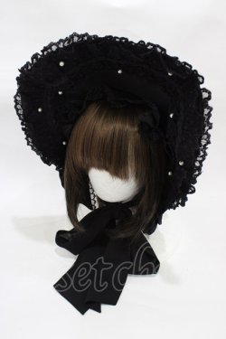 画像1: Angelic Pretty / Twinkle Princessボンネット  ブラック H-25-12-24-008-AP-AC-NS-ZH