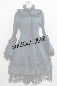 MARBLE / ジャガード姫袖ブラウス＆スカート  ターコイズ H-25-12-24-1001-GO-OP-KB-ZH