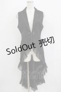 BPN / フィッシュテールフリルベスト M 黒 H-25-12-24-1022-GO-TO-KB-ZH