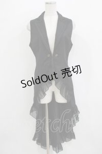 BPN / フィッシュテールフリルベスト M 黒 H-25-12-24-1022-GO-TO-KB-ZH