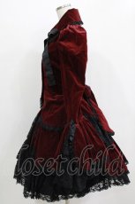 画像2: VISIBLE / レースフリル別珍ジャケット＆スカート  ボルドー H-25-12-24-1002-GO-JA-KB-ZH (2)