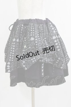 画像2: MINT NeKO / ZIPギャザースカート  黒×紫 H-25-12-24-1024-HN-SK-KB-ZH