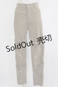 NieR CLOTHING / ベルトジップパンツ  カーキ H-25-12-24-1026-PU-PA-KB-ZH