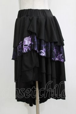 画像2: NieR Clothing / インパン付きフリルスカート【彼岸花】  黒×紫 H-25-12-24-1027-PU-PA-KB-ZH