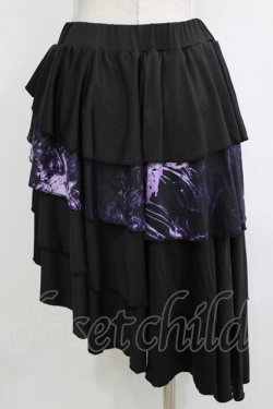 画像3: NieR Clothing / インパン付きフリルスカート【彼岸花】  黒×紫 H-25-12-24-1027-PU-PA-KB-ZH
