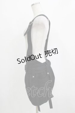 画像2: BPN / フラップベルト付きサロペットパンツ M 黒 H-25-12-24-1028-GO-OP-KB-ZH