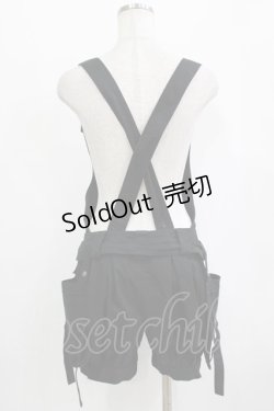 画像3: BPN / フラップベルト付きサロペットパンツ M 黒 H-25-12-24-1028-GO-OP-KB-ZH