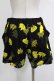 画像3: MINT NeKO / 総柄ショートパンツ  ブラック×イエロー H-25-12-24-1029-HN-PA-KB-ZH (3)