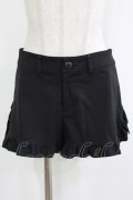 MIHO MATSUDA / フリルショートパンツ  ブラック H-25-12-24-1030-GO-PA-KB-ZH