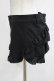 画像2: MIHO MATSUDA / フリルショートパンツ  ブラック H-25-12-24-1030-GO-PA-KB-ZH (2)